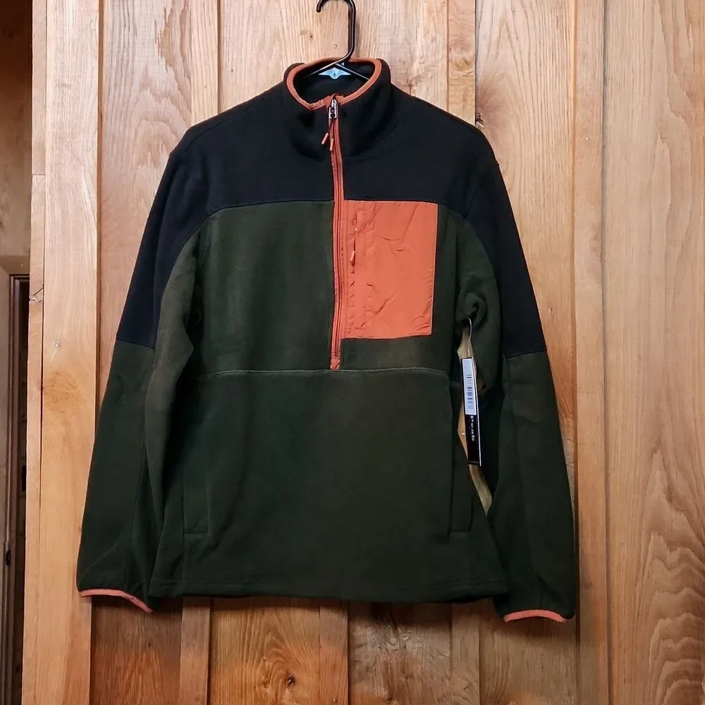 Grays Peak REI Zip Up Fleece Outdoor Activewear Sweater Small, Evergreen & Black